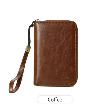 RFID Shielded Passport Holder with Zipper, Card and ID Window, Solid Travel Wallet in Multiple Colors - product view 6