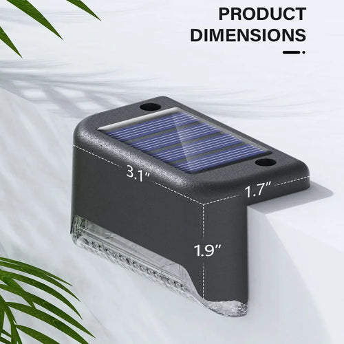 Solar Step Lights, Automatic LED Deck and Stair Lights with 1.2V Power, Contemporary ABS Design, 4 or 12 Pack Options - product view 1