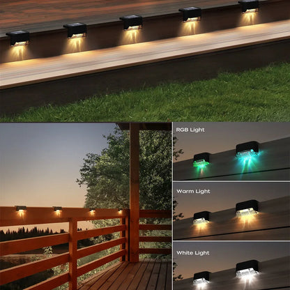 Solar Step Lights, Automatic LED Deck and Stair Lights with 1.2V Power, Contemporary ABS Design, 4 or 12 Pack Options - product view 3