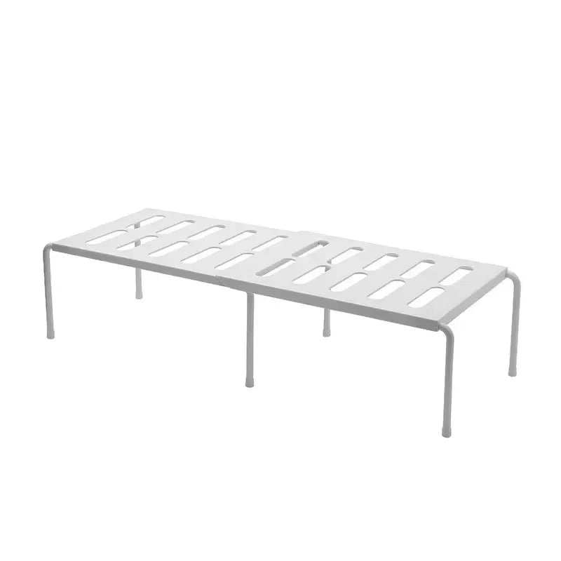 Adjustable Cabinet Shelf, Extensible Plastic Shoe Rack with Floor Installation for Wardrobes and Kitchen Cabinets - product view 2