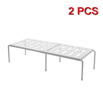 Adjustable Cabinet Shelf, Extensible Plastic Shoe Rack with Floor Installation for Wardrobes and Kitchen Cabinets - product view 4