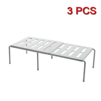 Adjustable Cabinet Shelf, Extensible Plastic Shoe Rack with Floor Installation for Wardrobes and Kitchen Cabinets - product view 5