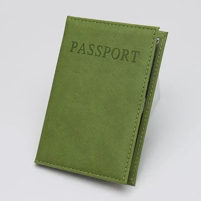 Solid Passport Cover, Compact Travel Passport Holder with Secure Document Protection in 9 Color Options - product view 1