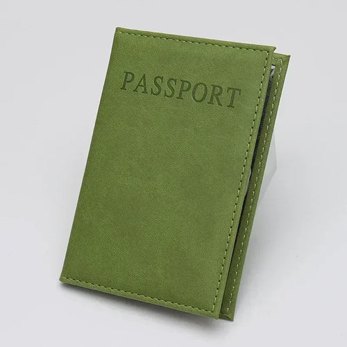 Solid Passport Cover, Compact Travel Passport Holder with Secure Document Protection in 9 Color Options - product view 1