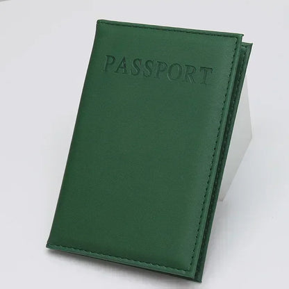 Solid Passport Cover, Compact Travel Passport Holder with Secure Document Protection in 9 Color Options - product view 2