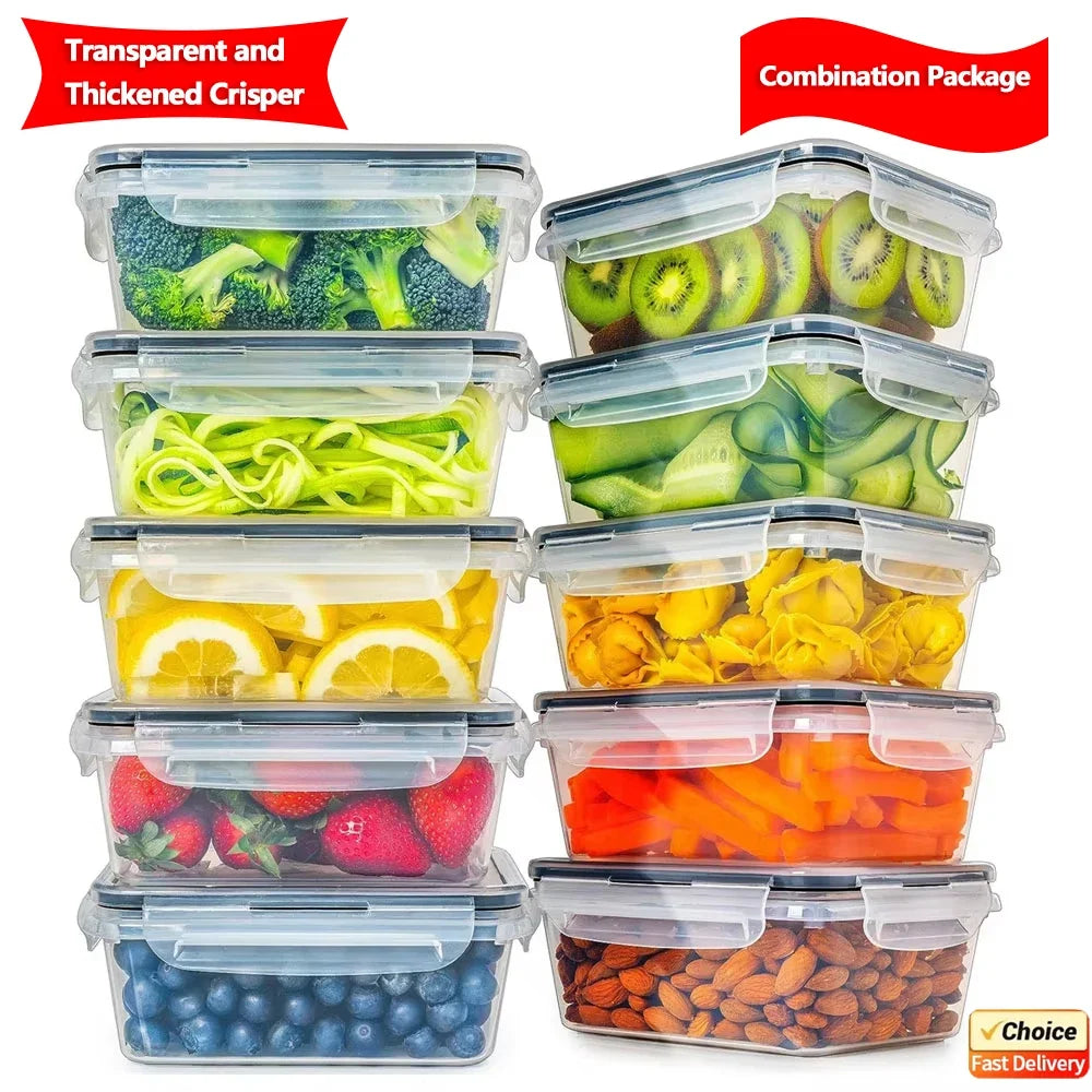 4-Piece Food Storage Container Set, Airtight Plastic Pantry Containers with Easy Snap Lids, Leak-Proof Dry Food Storage - product view 2