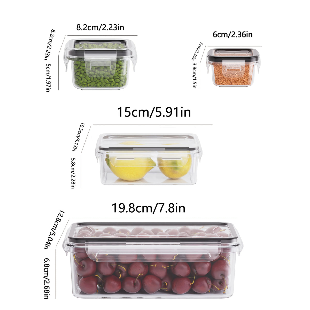 flour storage container - product view 3