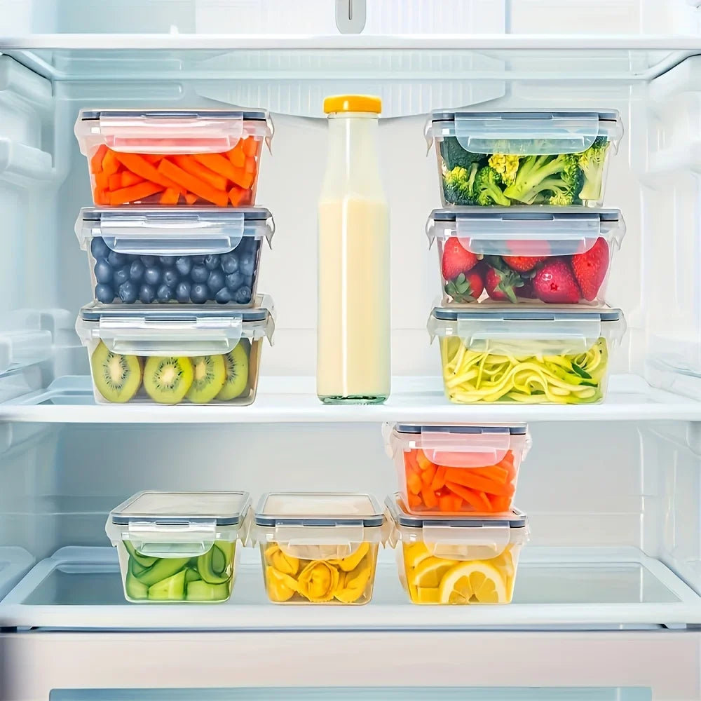4-Piece Food Storage Container Set, Airtight Plastic Pantry Containers with Easy Snap Lids, Leak-Proof Dry Food Storage - product view 4