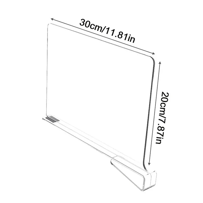 Transparent Closet Shelf Divider, Adjustable Wardrobe Organizer for Clothes, Sweaters, Towels and Shelves, Reusable Plastic - product view 6