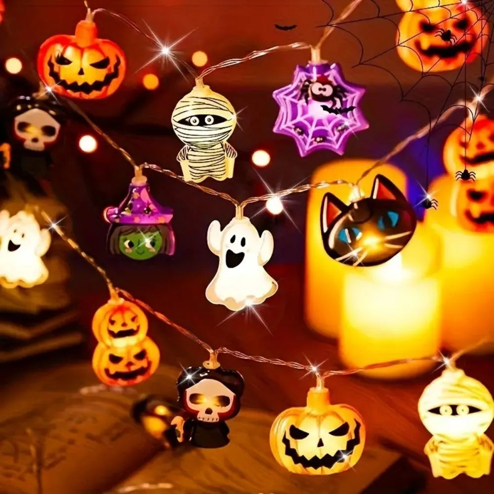Halloween LED String Lights, Warm White, AA Battery Powered, 1.5M 10LED or 3M 20LED Options - product view 1