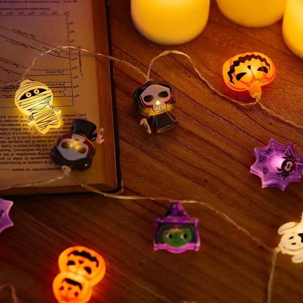 Halloween LED String Lights, Warm White, AA Battery Powered, 1.5M 10LED or 3M 20LED Options - product view 5
