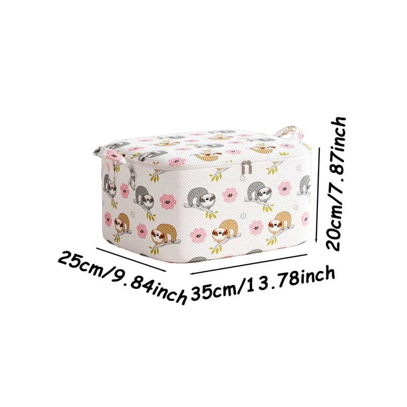 Foldable Quilt Storage Bag, Large Capacity Dustproof Clothes Organizer with Zipper and Reinforced Handle for Bedroom Closet - product view 1