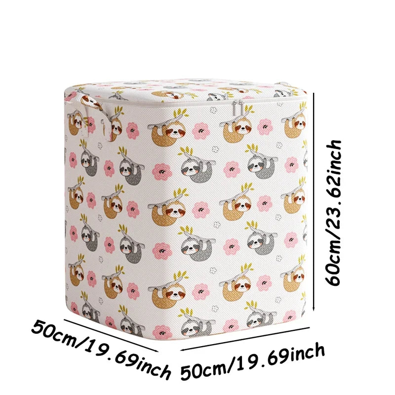 Foldable Quilt Storage Bag, Large Capacity Dustproof Clothes Organizer with Zipper and Reinforced Handle for Bedroom Closet - product view 2