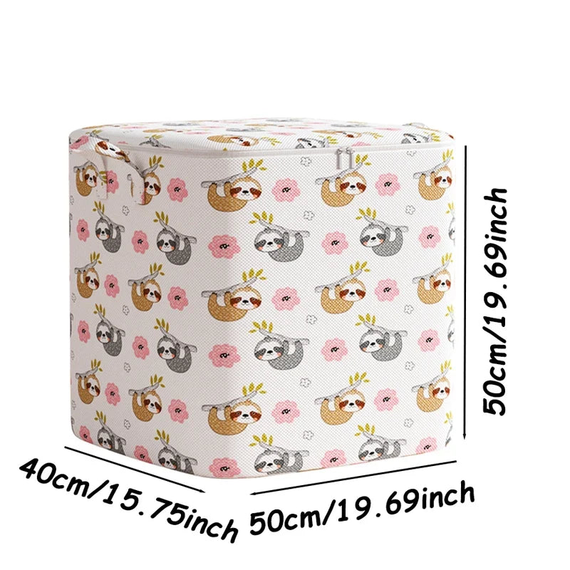 Foldable Quilt Storage Bag, Large Capacity Dustproof Clothes Organizer with Zipper and Reinforced Handle for Bedroom Closet - product view 3