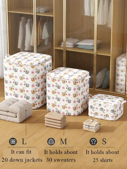 Foldable Quilt Storage Bag, Large Capacity Dustproof Clothes Organizer with Zipper and Reinforced Handle for Bedroom Closet - product view 4