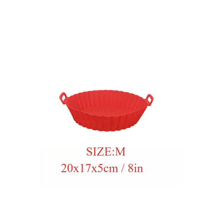 Silicone Air Fryer Liner, Reusable Non-Stick Basket Insert with Handles, M and L Sizes for Baking and Cooking - product view 1