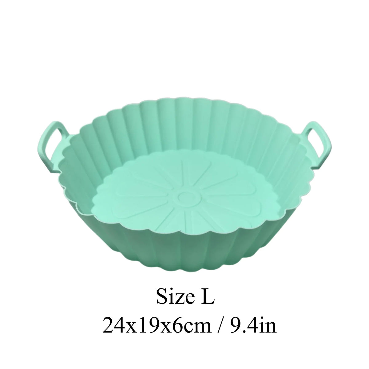 Silicone Air Fryer Liner, Reusable Non-Stick Basket Insert with Handles, M and L Sizes for Baking and Cooking - product view 6