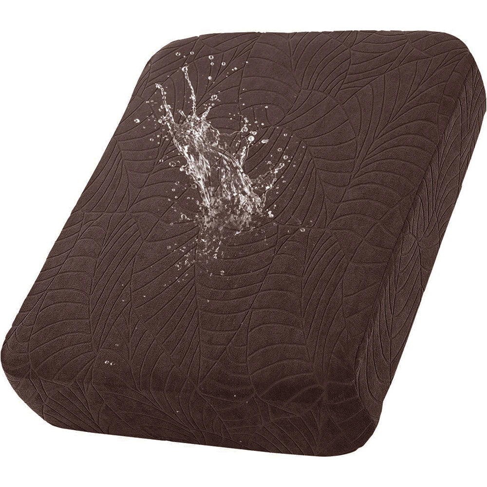 Waterproof Stretch Sofa Cushion Cover, Jacquard Polyester Slipcover with Elastic Band, Multiple Fits for Sectional and Chaise Seats - product view 5