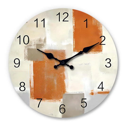 Modern Wooden Wall Clock, Silent Quartz Movement, Circular Still-Life Design, Bamboo and Wood, 10 to 16 Inch Sizes - product view 1