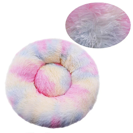 Round Plush Dog Bed, Washable Pet Sofa for Small to Large Dogs and Cats, 40–90 cm Sizes - product view 1