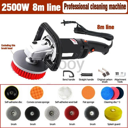 High-Pressure Carpet and Sofa Cleaning Machine, 220V Roller Brush, Rotating Mop for Floors, Tiles, Cars and Gardens - product view 3