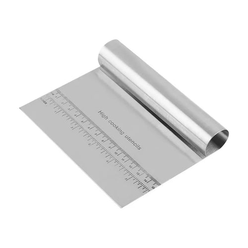 Stainless Dough Scraper with Measuring Scale, Pastry Cutter and Pizza Chopper, 15 cm Kitchen Baking Tool - product view 1