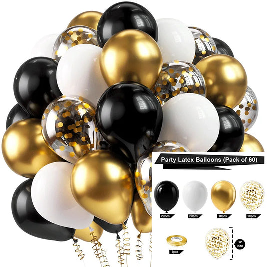 Metallic Latex Balloons, 50 Round Balloons for Weddings, Birthdays, Anniversaries and Party Decorations - product view 1