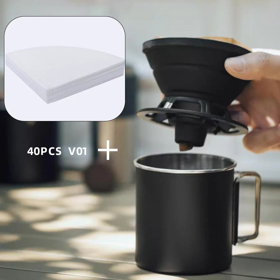 Reusable Silicone Coffee Filter Dripper, Basket Shape, 1–2 Cup Brewing, Camping and Barista Tool - product view 4