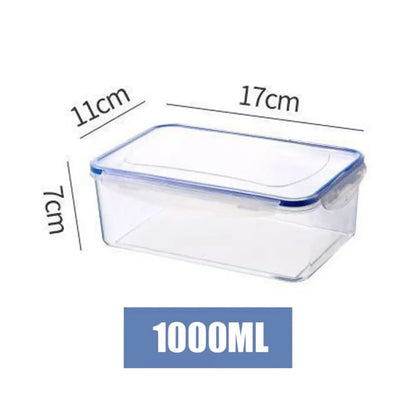 Stackable Food Storage Container, Clear Plastic Refrigerator Organizer with Lid, 550ml to 2200ml Options - product view 2