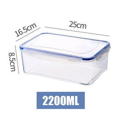 Stackable Food Storage Container, Clear Plastic Refrigerator Organizer with Lid, 550ml to 2200ml Options - product view 3