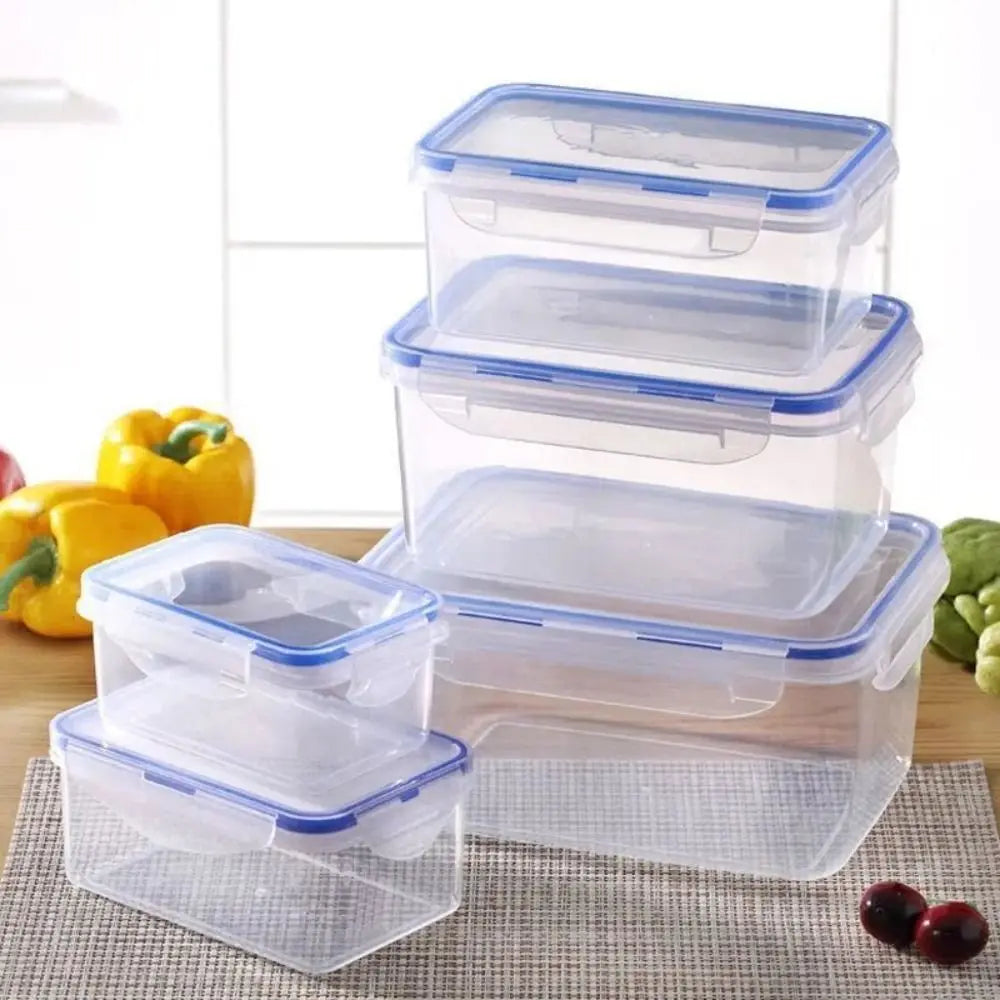 Stackable Food Storage Container, Clear Plastic Refrigerator Organizer with Lid, 550ml to 2200ml Options - product view 6
