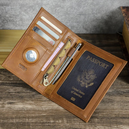 Solid Travel Wallet, Passport Card Holder and Coin Purse, Compact Travel Accessory in Army Green, Coffee, Blue, Gray, Red or Camel - product view 6