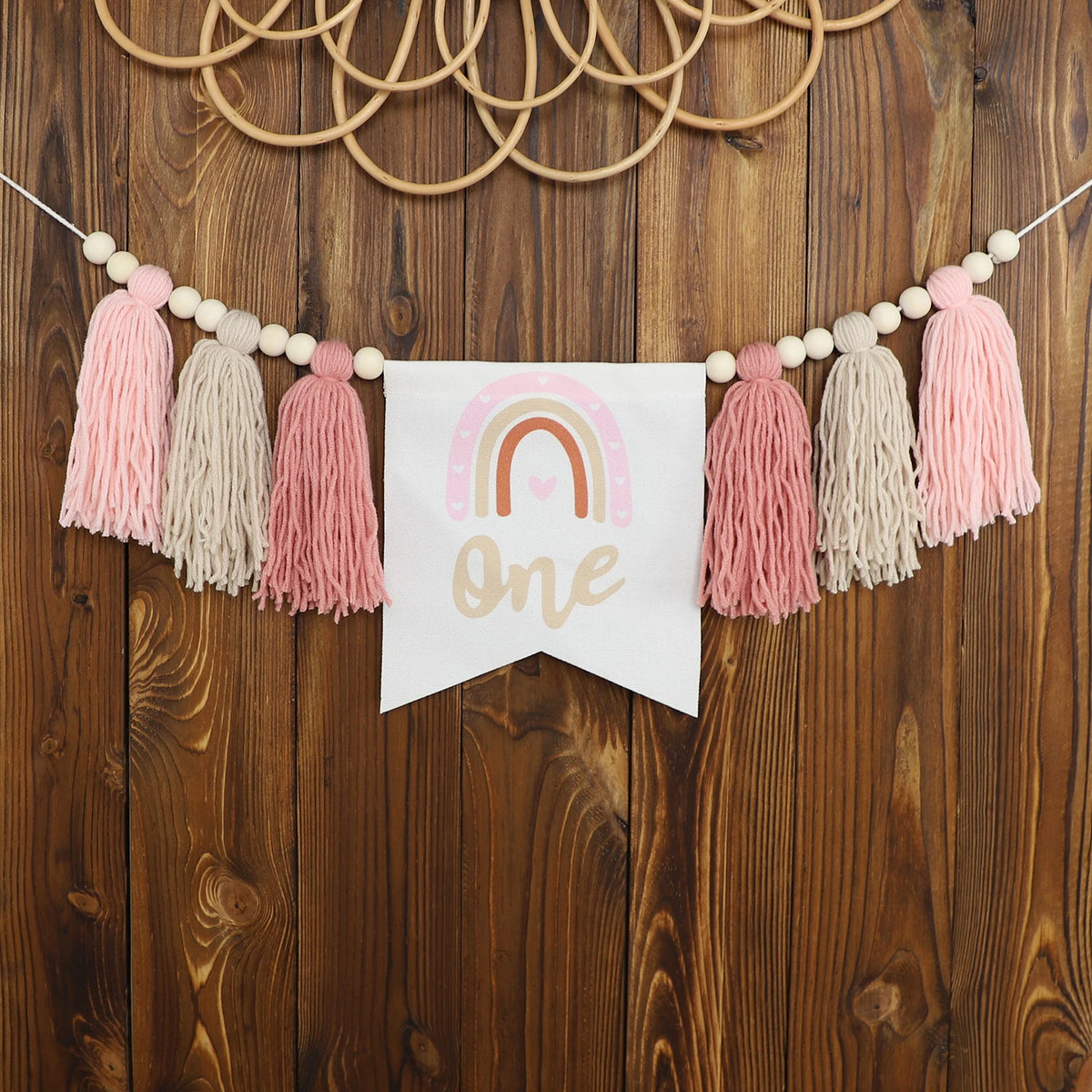 wood bead garland - product view 5