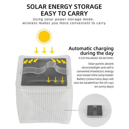 Portable Solar Camping Lantern, Lightweight Folding PVC Light with Warm Lighting, Sealed Design for Hiking and Fishing - product view 3