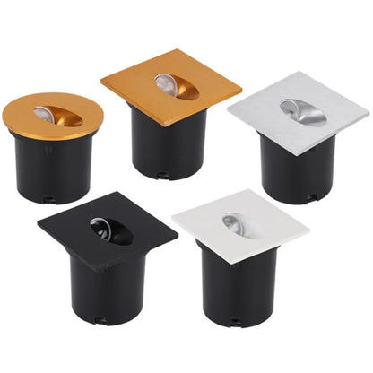 Recessed LED Step Light, 1W or 3W, 55mm or 80mm Round and Square Options, AC85-265V or DC12V - product view 1
