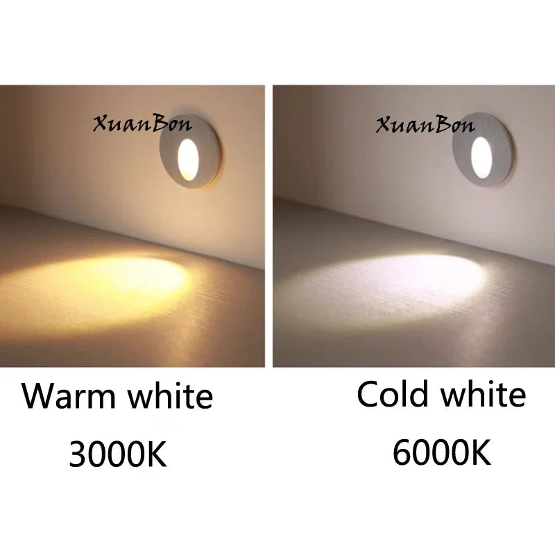 Recessed LED Step Light, 1W or 3W, 55mm or 80mm Round and Square Options, AC85-265V or DC12V - product view 5