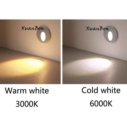 Recessed LED Step Light, 1W or 3W, 55mm or 80mm Round and Square Options, AC85-265V or DC12V - product view 5