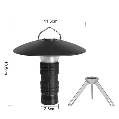 Rechargeable Camping Lantern, 100 Lumens, 3 Light Settings, 10W LED, Built-In Battery, Black or Green - product view 6