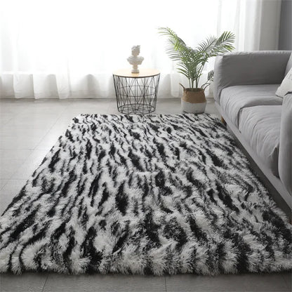 Fluffy Shag Area Rug, Soft 100% Polyester Rectangle Carpet, Anti-Slip Backing, Machine-Made Pastoral Floor Mat for Bedroom - product view 5
