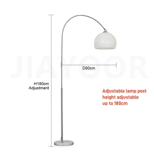 Modern LED Floor Lamp, Adjustable Height, 6–10W AC Lighting with Button Switch, Warm or 3-Color Light for Living Rooms - product view 1