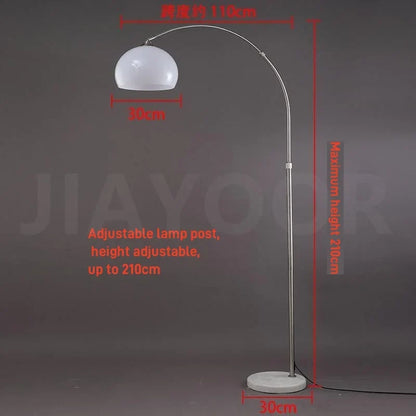 Modern LED Floor Lamp, Adjustable Height, 6–10W AC Lighting with Button Switch, Warm or 3-Color Light for Living Rooms - product view 3