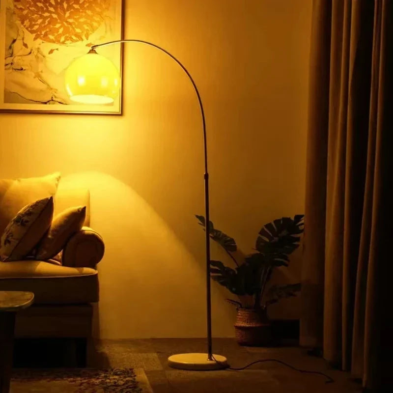 Modern LED Floor Lamp, Adjustable Height, 6–10W AC Lighting with Button Switch, Warm or 3-Color Light for Living Rooms - product view 6