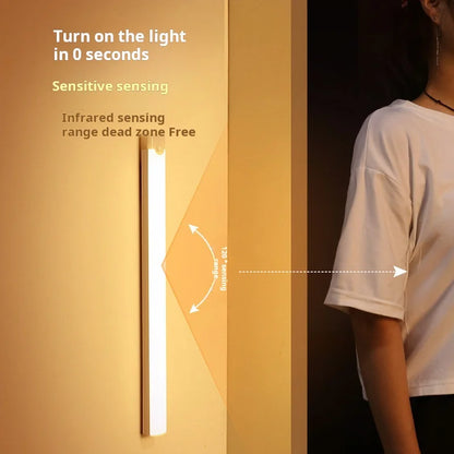Wireless Rechargeable Cabinet Light with Motion Sensor, Self-Contained LED Night Lamp for Closet, Kitchen and Wardrobe - product view 2