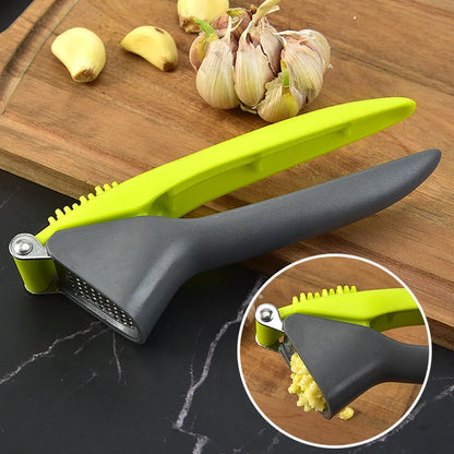 Stainless Garlic Press, Handheld Garlic Crusher and Mincer with Stainless Steel Blade for Home Cooking Preparation - product view 3