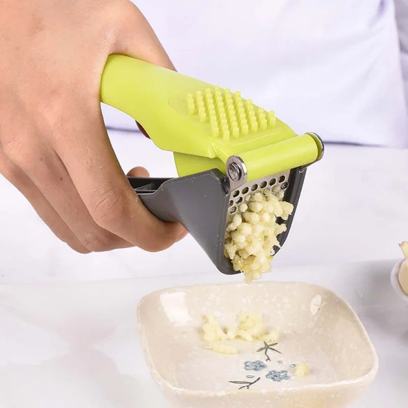 Stainless Garlic Press, Handheld Garlic Crusher and Mincer with Stainless Steel Blade for Home Cooking Preparation - product view 5