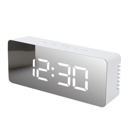 Digital Alarm Clock, LED Display, Indoor Temperature, Snooze, Adjustable Brightness and Night Mode for Bedroom Desk - product view 1