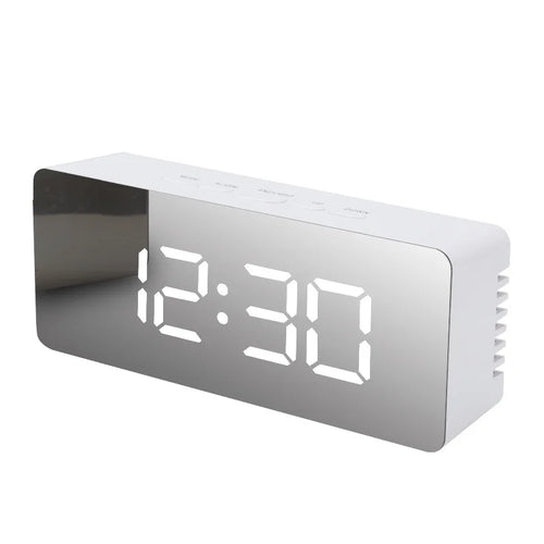 Digital Alarm Clock, LED Display, Indoor Temperature, Snooze, Adjustable Brightness and Night Mode for Bedroom Desk - product view 1