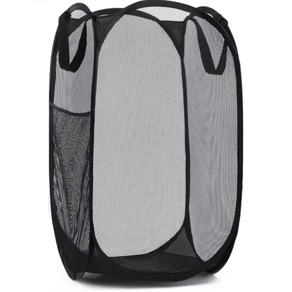 Foldable Mesh Laundry Basket, Portable Lightweight Pop-Up Hamper, Ventilated Design, 1- or 2-Pack Options for Home and Travel - product view 1