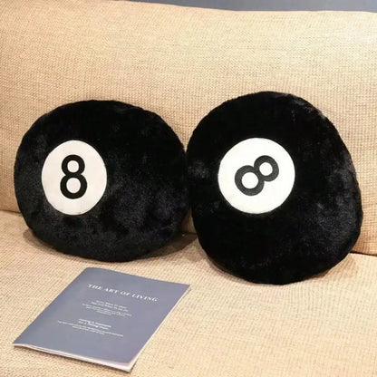 Decorative Billiard 8 Ball Pillow, Soft Plush 35 x 35 cm Polyester Throw Cushion for Game Room and Home Décor - product view 2