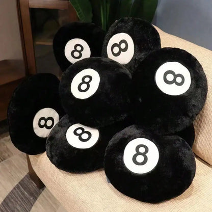 Decorative Billiard 8 Ball Pillow, Soft Plush 35 x 35 cm Polyester Throw Cushion for Game Room and Home Décor - product view 3
